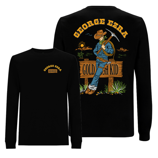Leaning Gold Rush Kid Longsleeve (Black)